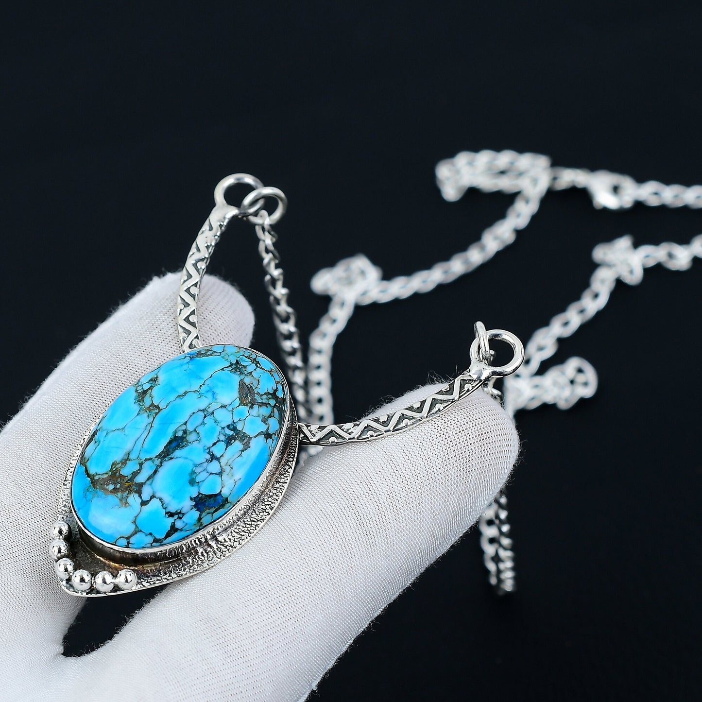 925 Sterling Silver Turquoise Necklace