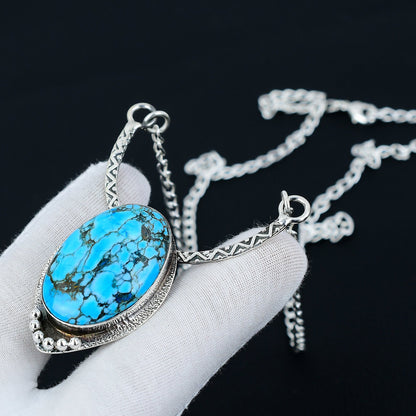 925 Sterling Silver Turquoise Necklace
