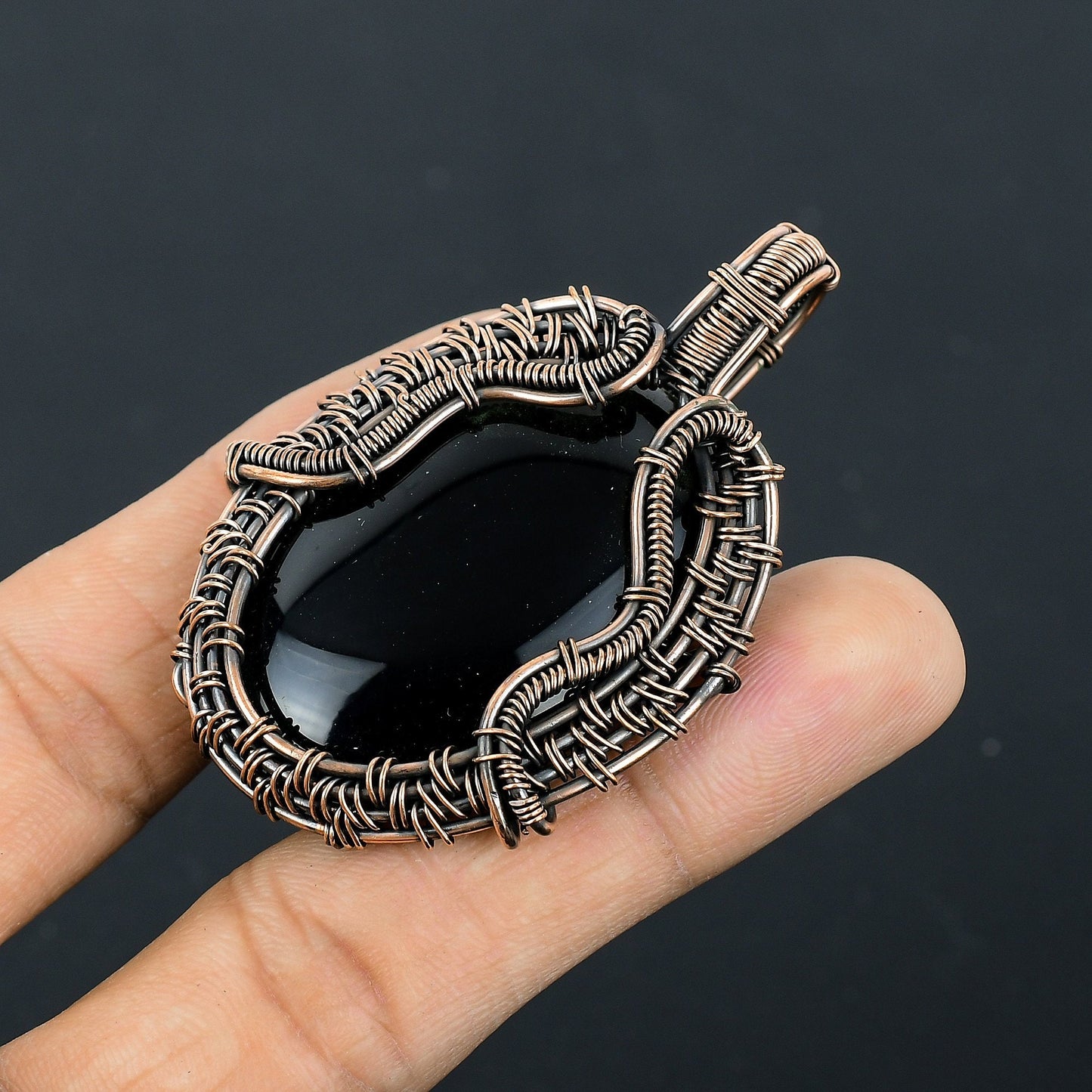 Black Onyx Gemstone Pendant