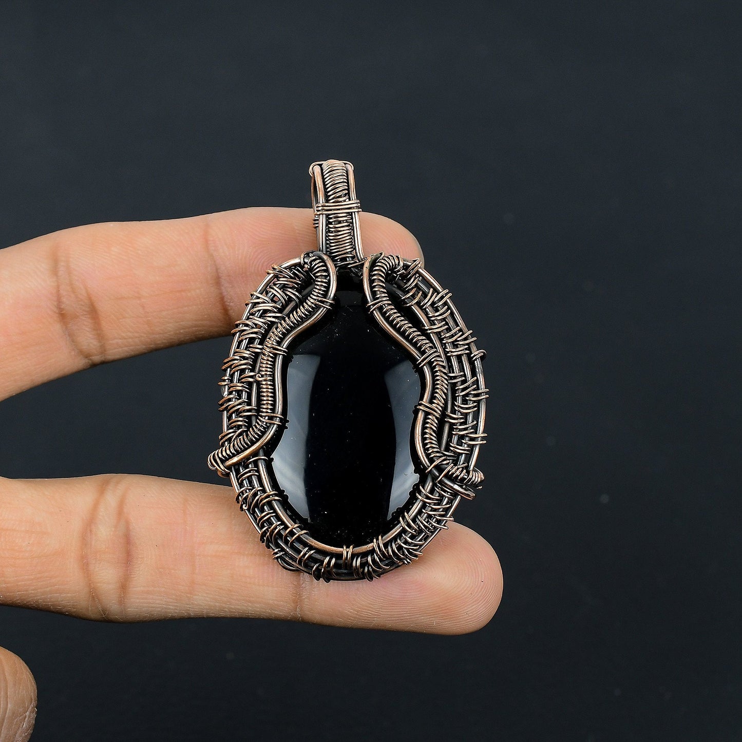 Black Onyx Gemstone Pendant