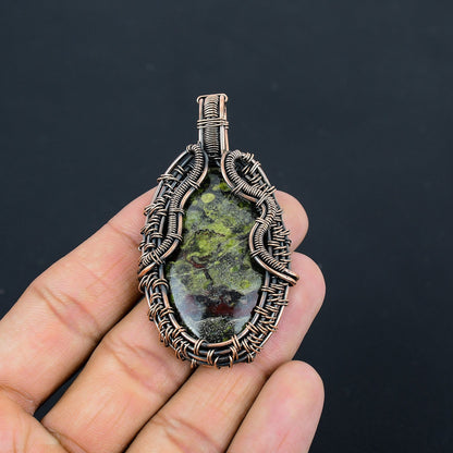 Green & Red Dragon Bloodstone Gemstone Pendant