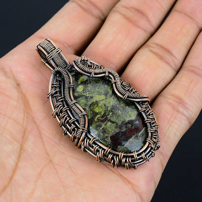 Green & Red Dragon Bloodstone Gemstone Pendant