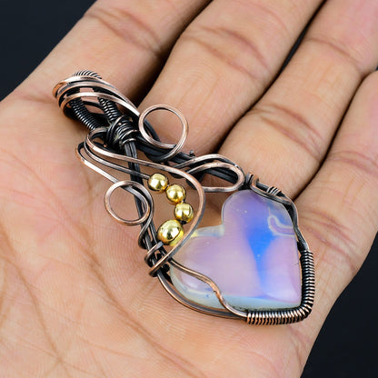 Milky White Opal Gemstone Pendant