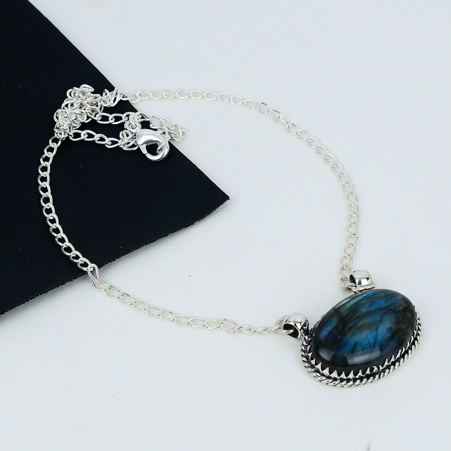 Blue Labradorite Gemstone Necklace