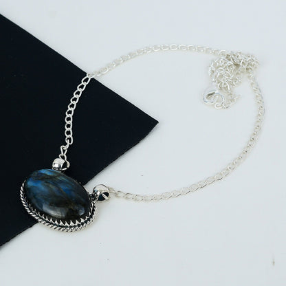 Blue Labradorite Gemstone Necklace