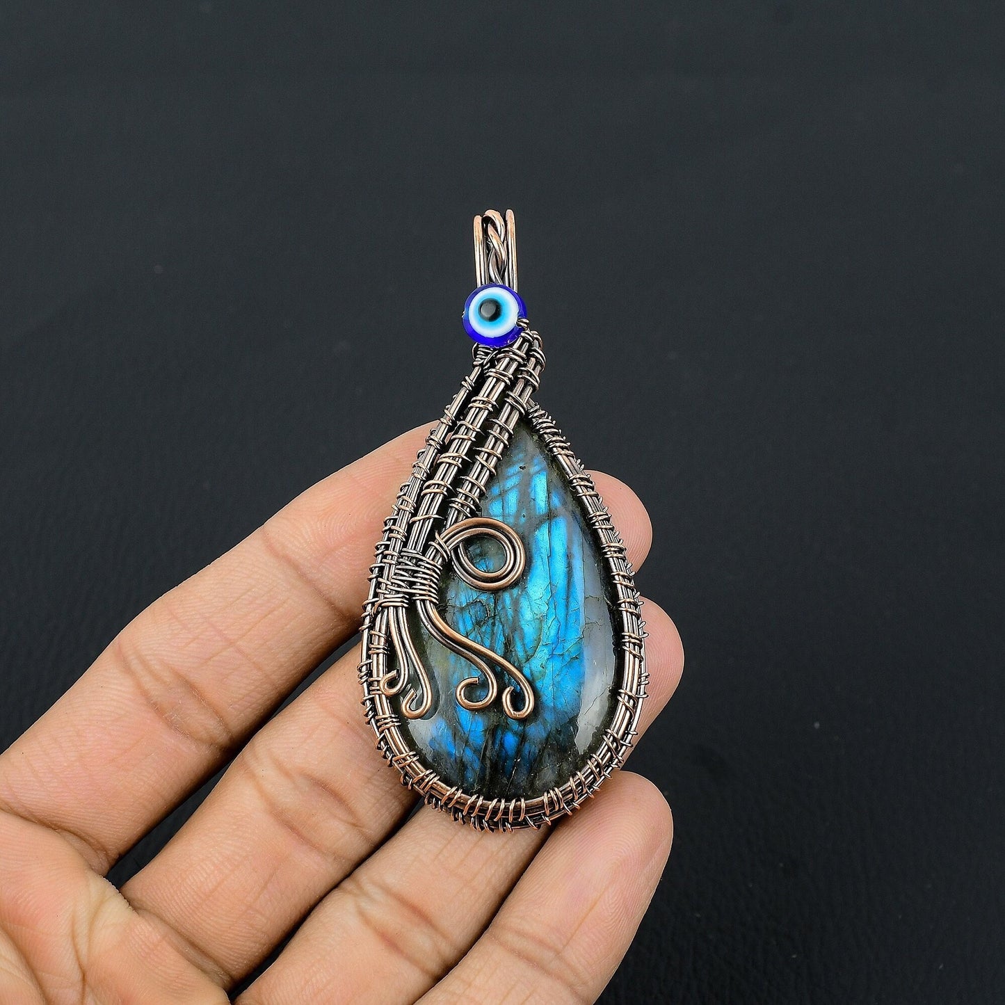 Blue Labradorite Gemstone Pendant