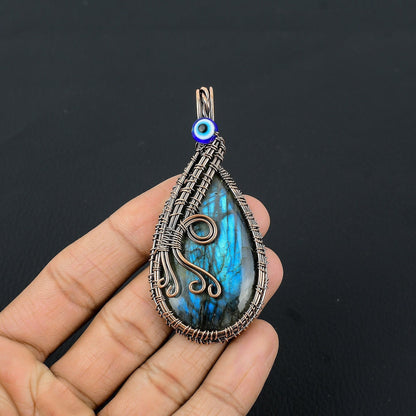 Blue Labradorite Gemstone Pendant