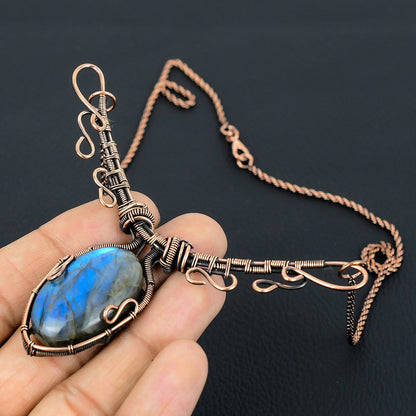 Blue Labradorite Gemstone Pendant