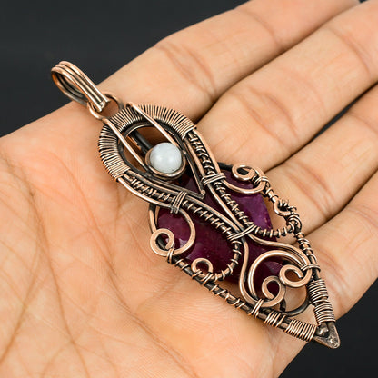 Kashmir Red Ruby Gemstone Pendant
