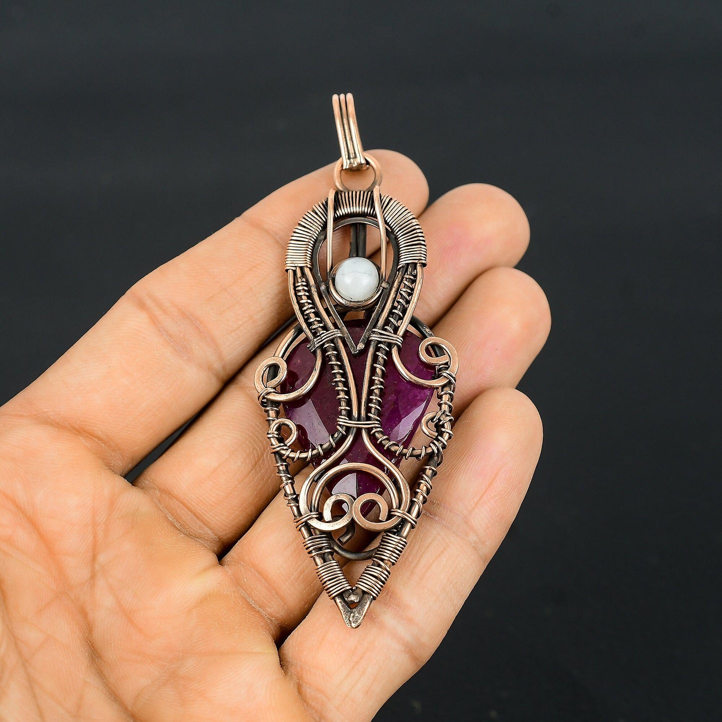 Kashmir Red Ruby Gemstone Pendant