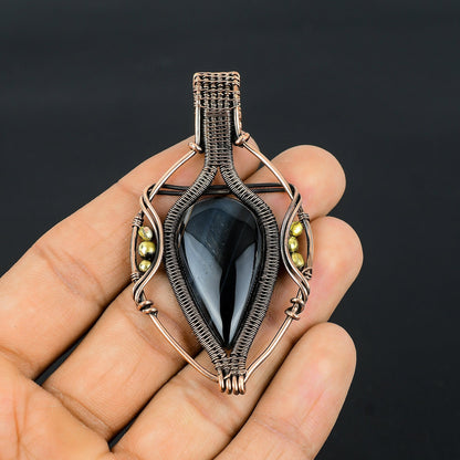 Blue Tiger Eye Gemstone Pendant