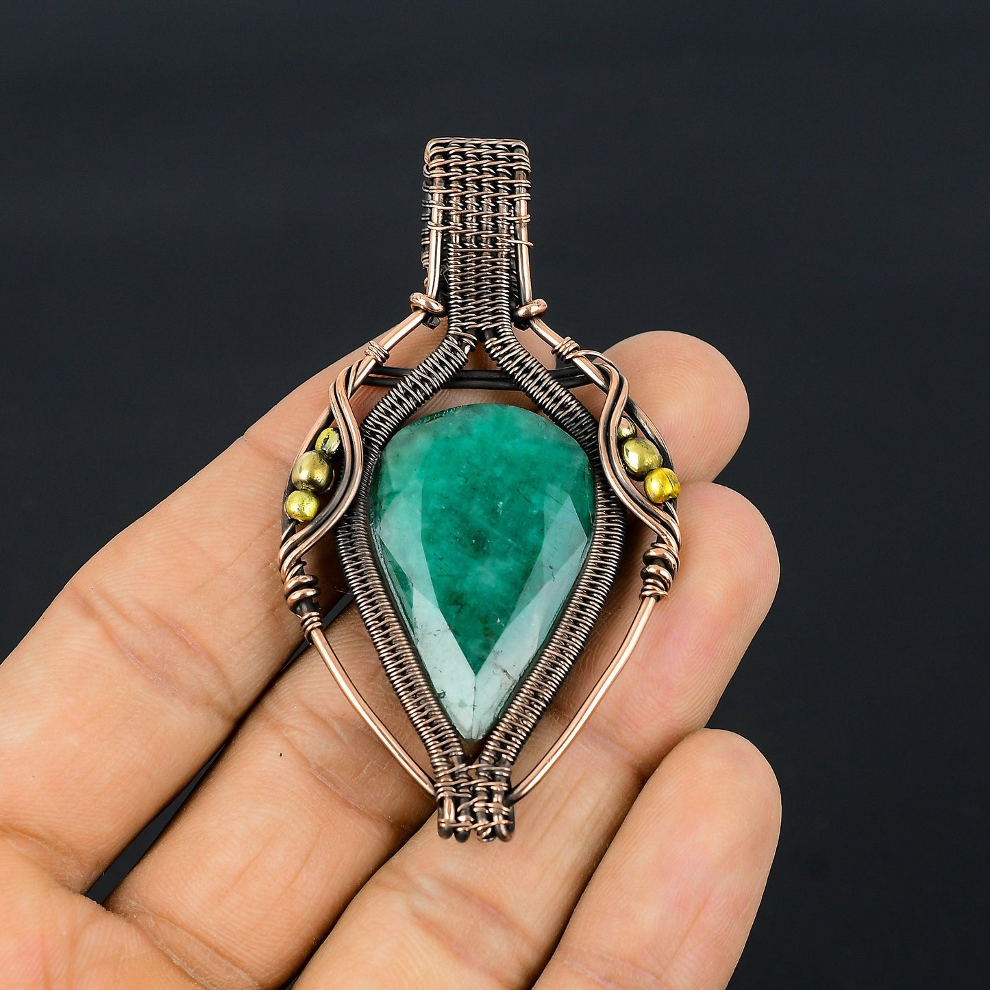Green Emerald Gemstone Pendant