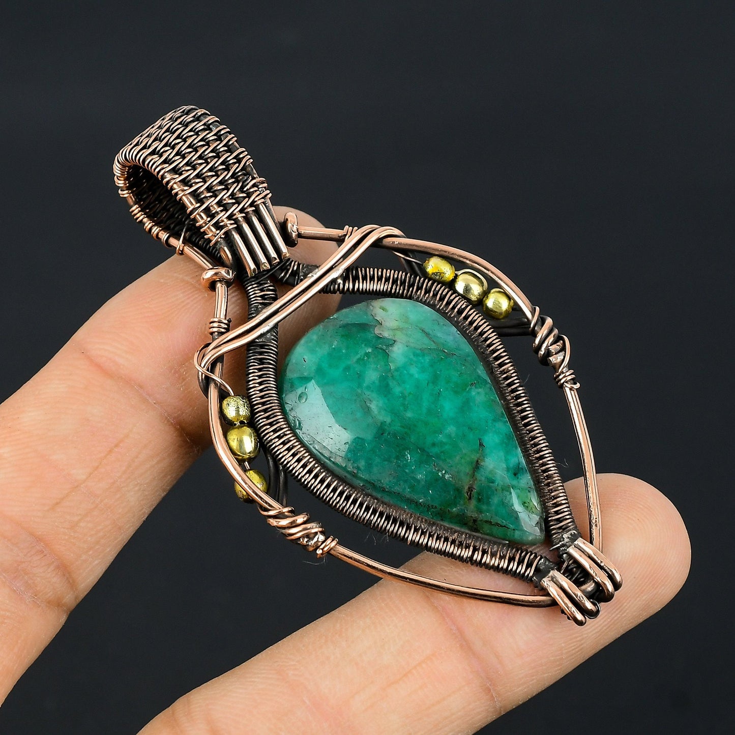 Green Emerald Gemstone Pendant