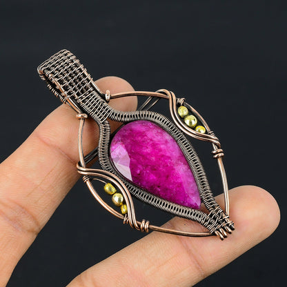 Kashmir Red Ruby Gemstone Pendant