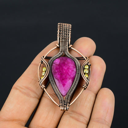 Kashmir Red Ruby Gemstone Pendant