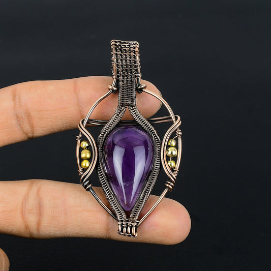 Purple Amethyst Gemstone Pendant