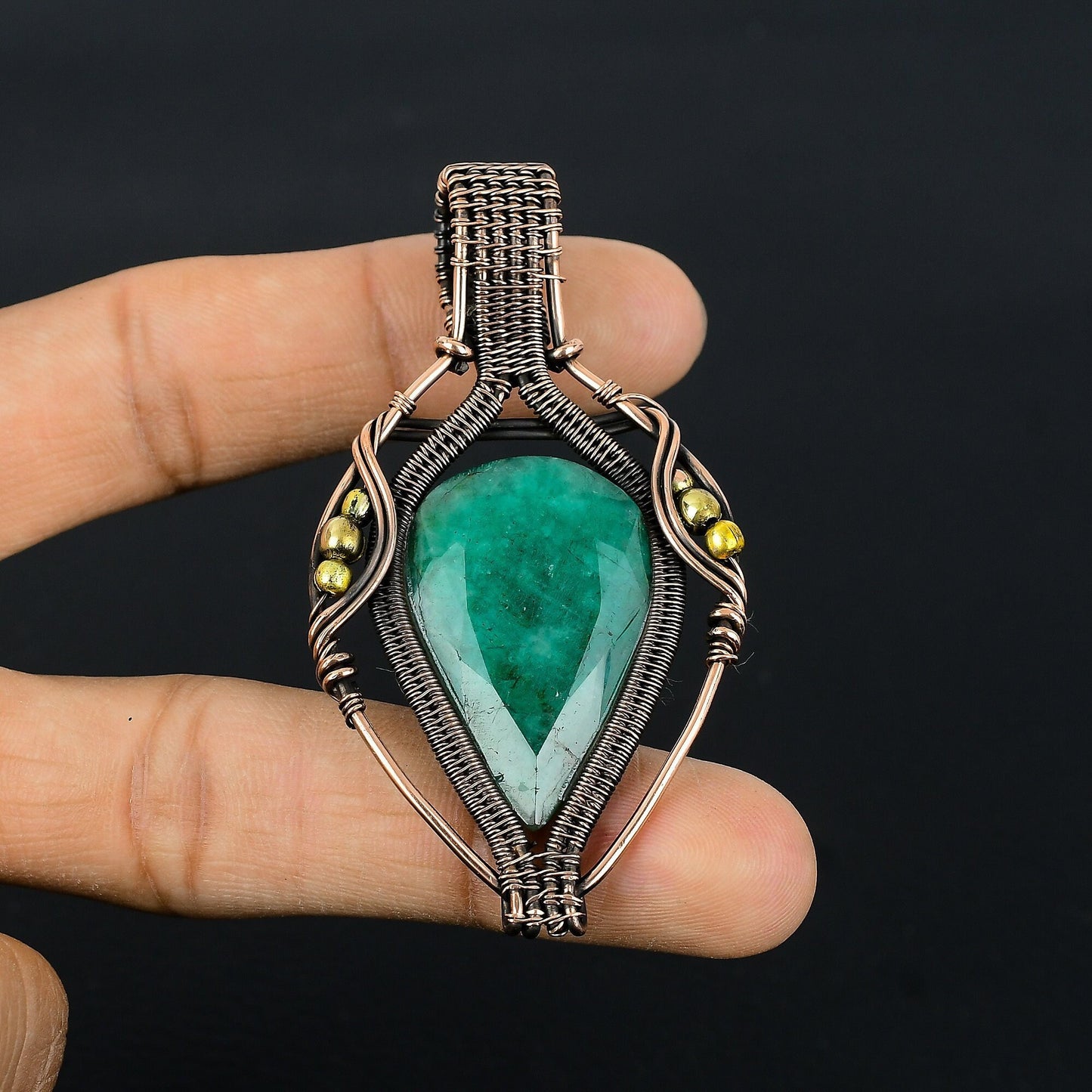 Green Emerald Gemstone Pendant