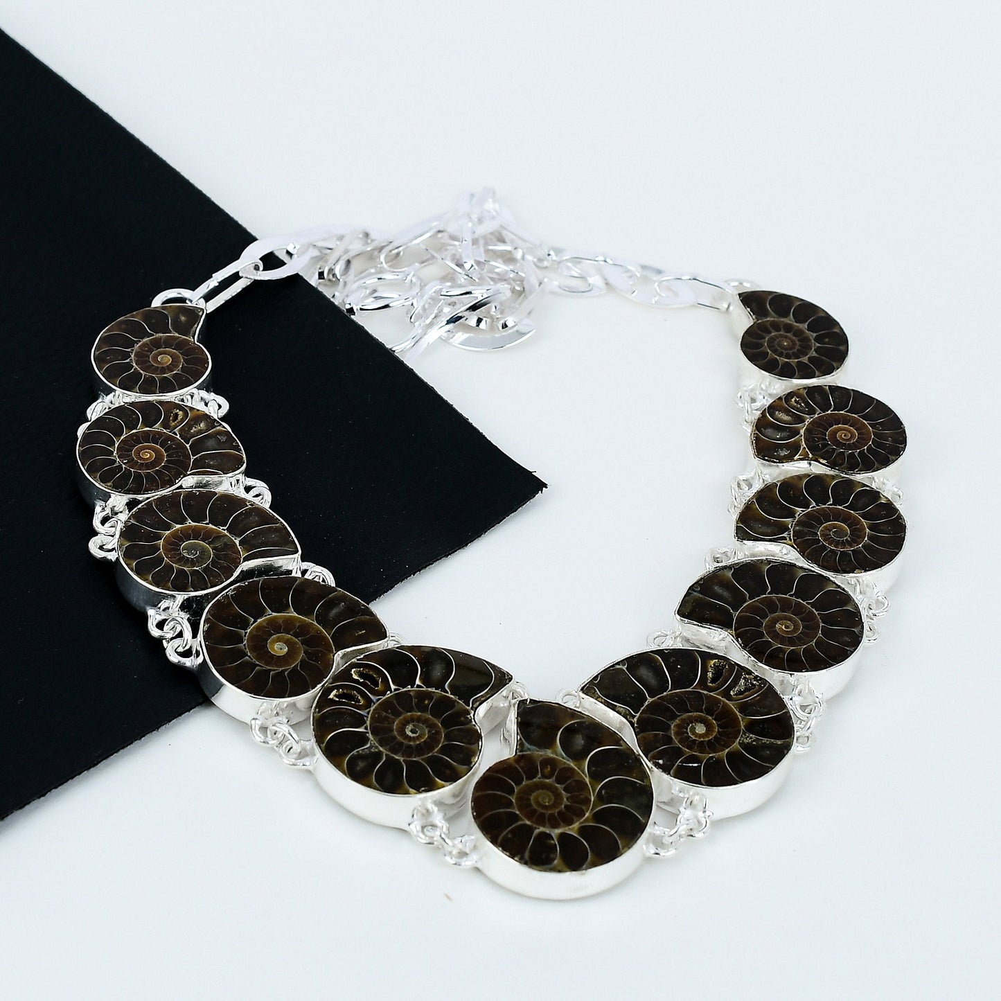 Brown Ammonite Gemstone Necklace