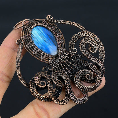 Blue Labradorite Gemstone Pendant