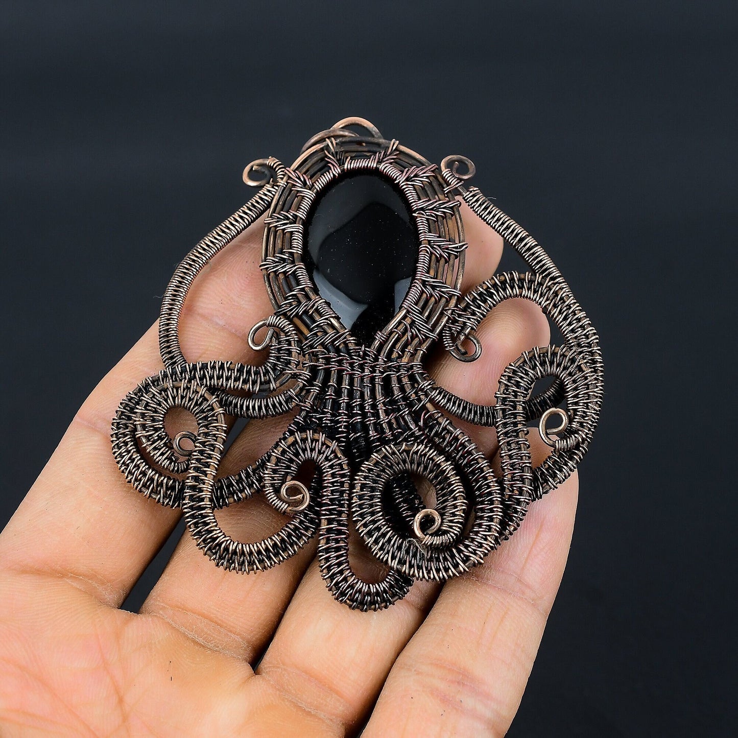 Black Onyx Gemstone Pendant
