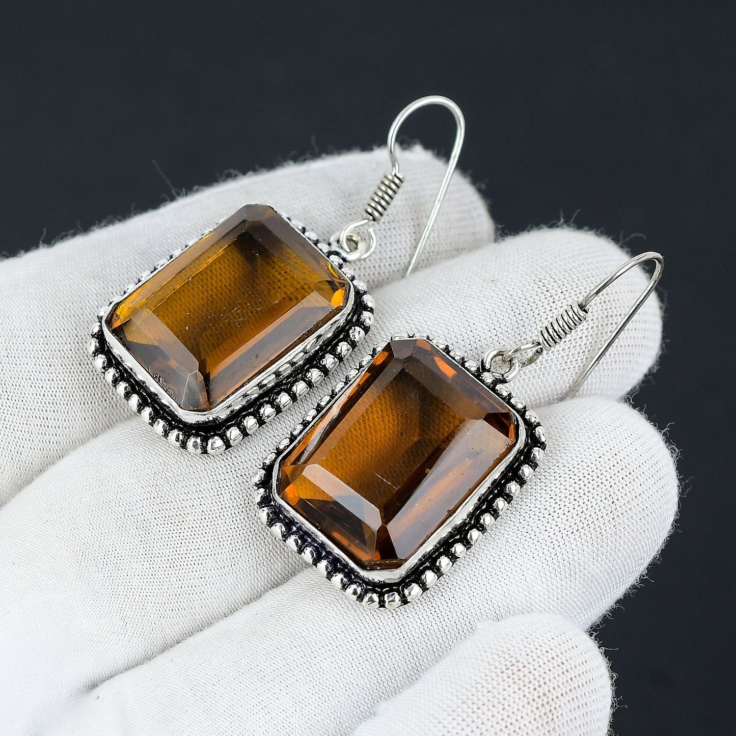 Honey Topaz Gemstone Earrings