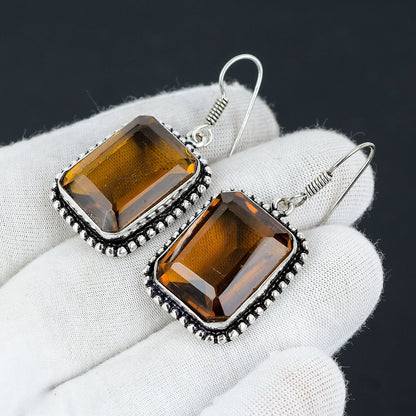 Honey Topaz Gemstone Earrings