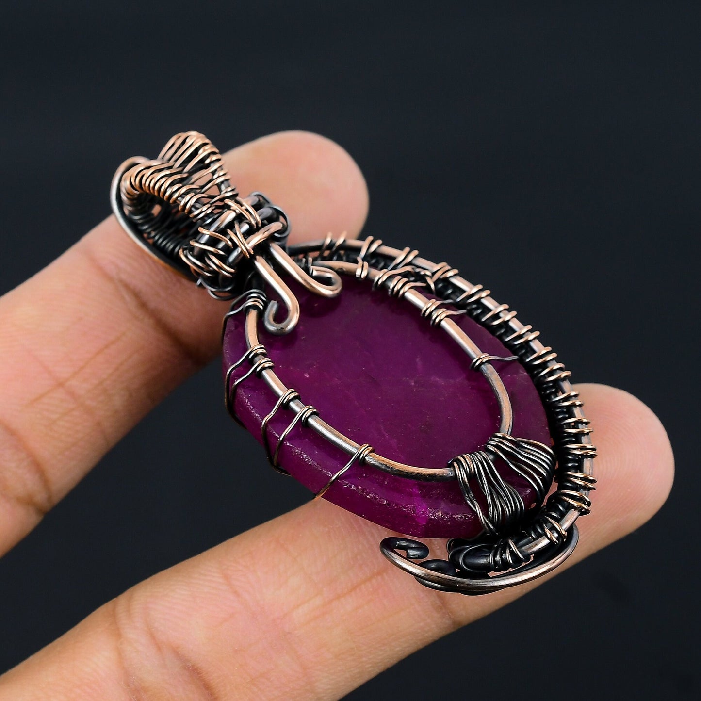 Kashmir Red Ruby Gemstone Pendant