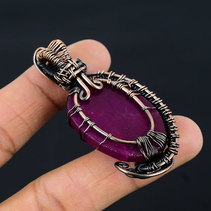 Kashmir Red Ruby Gemstone Pendant