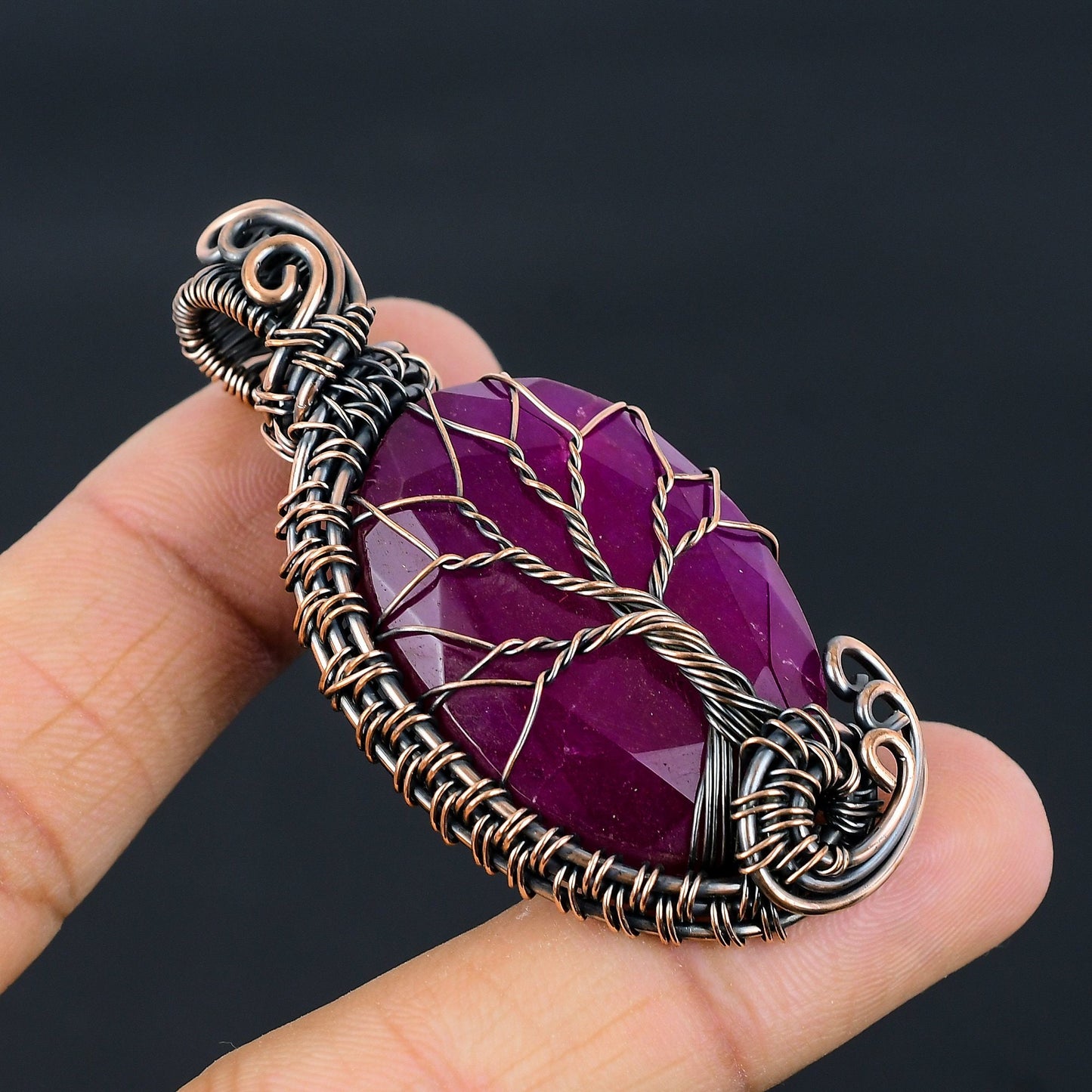 Kashmir Red Ruby Gemstone Pendant