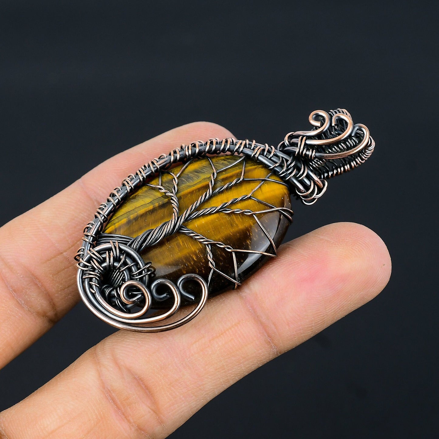 Golden Tiger Eye Gemstone Pendant