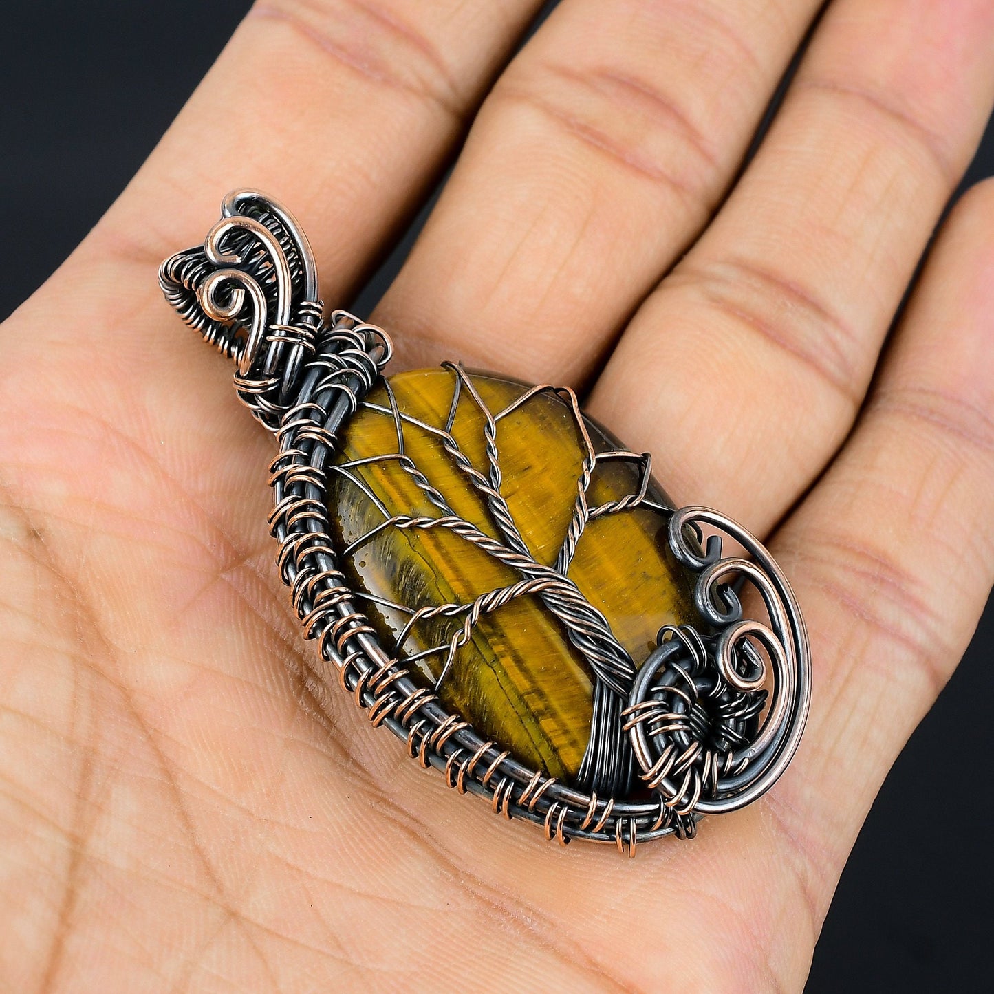 Golden Tiger Eye Gemstone Pendant