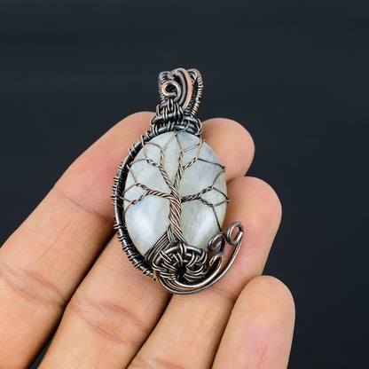 Rainbow Moonstone Gemstone Pendant