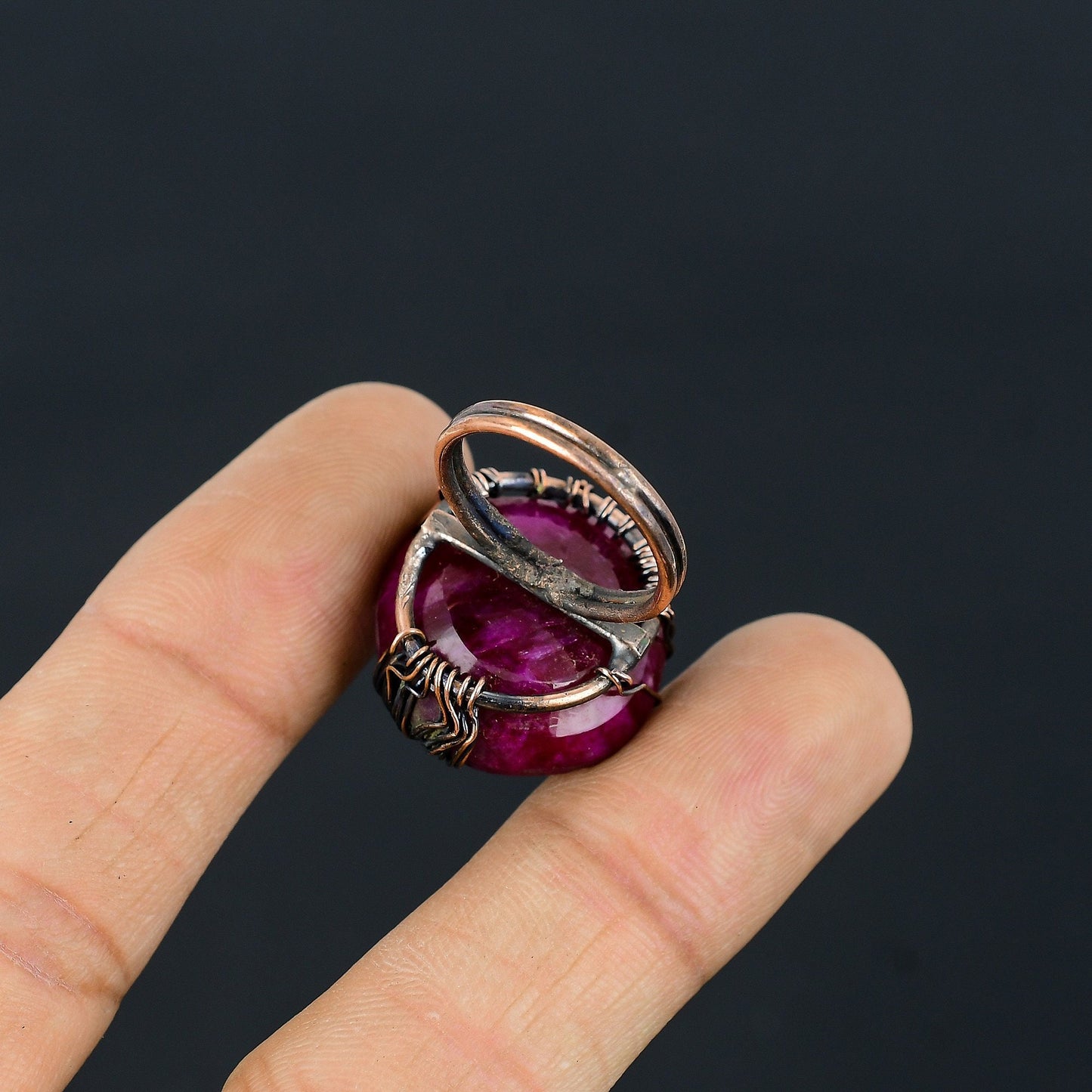 Kashmir Red Ruby Gemstone Ring