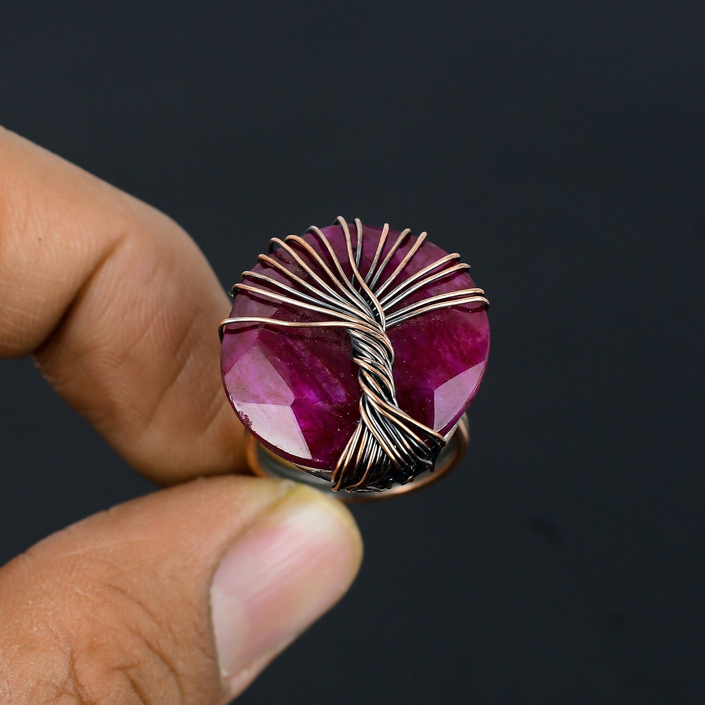 Kashmir Red Ruby Gemstone Ring