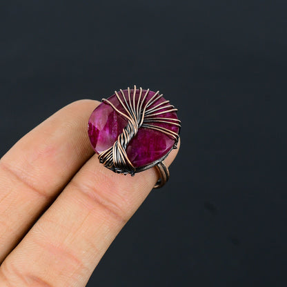 Kashmir Red Ruby Gemstone Ring