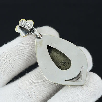 Gold Apache Pyrite Gemstone Pendant