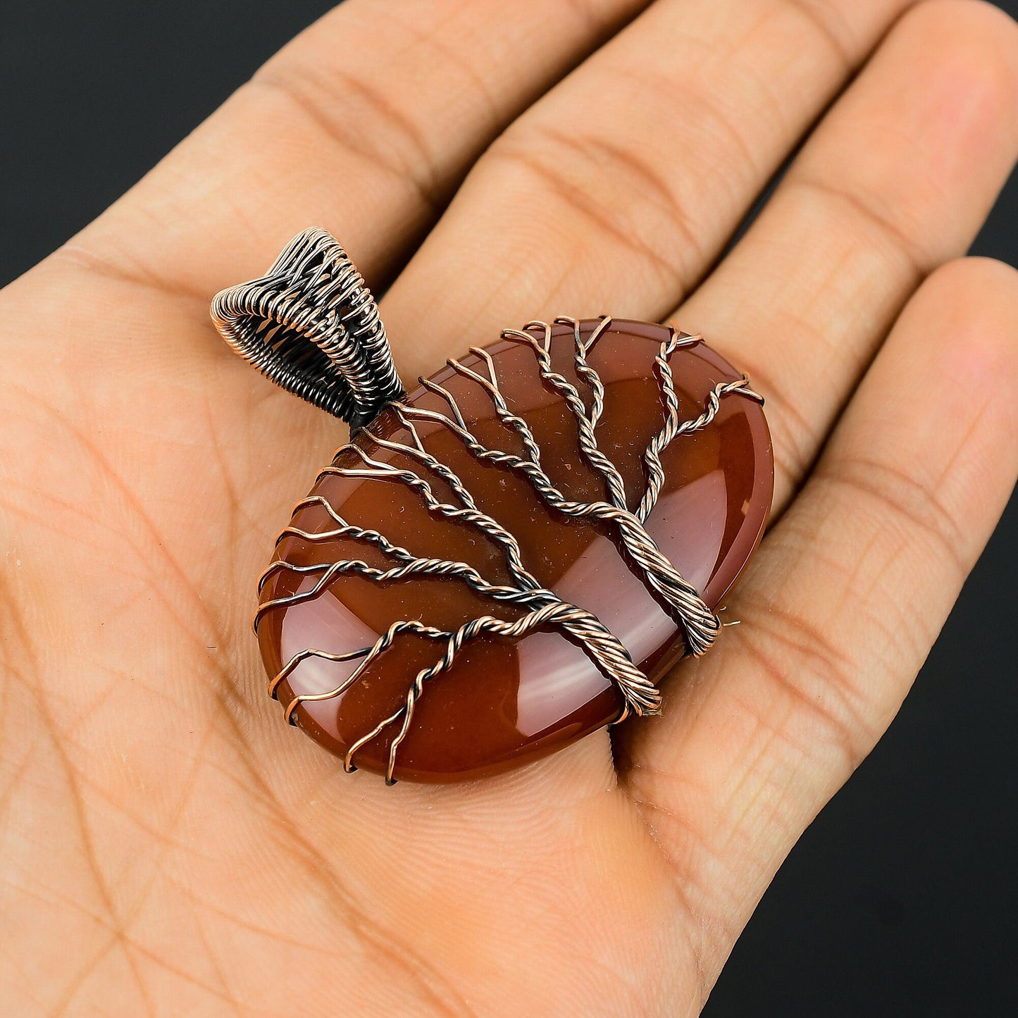 Red Carnelian Gemstone Pendant