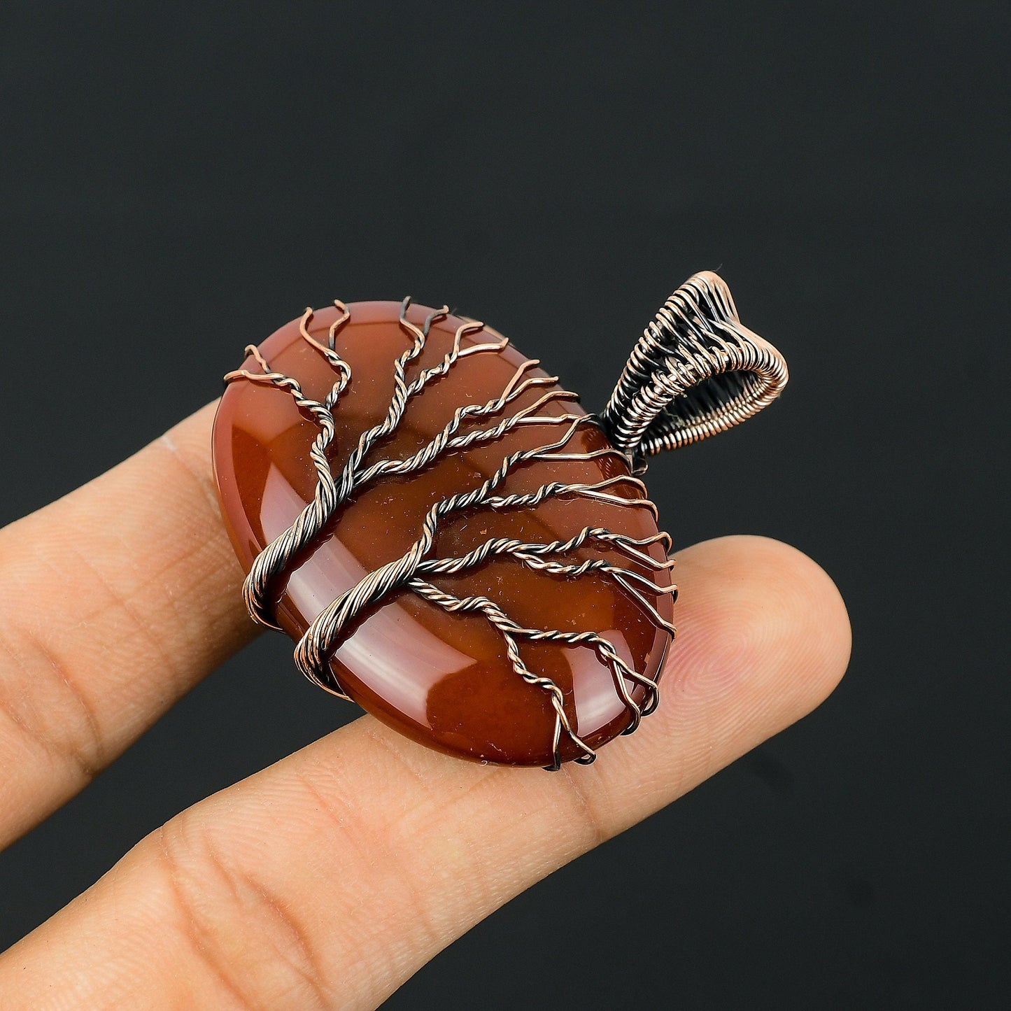 Red Carnelian Gemstone Pendant