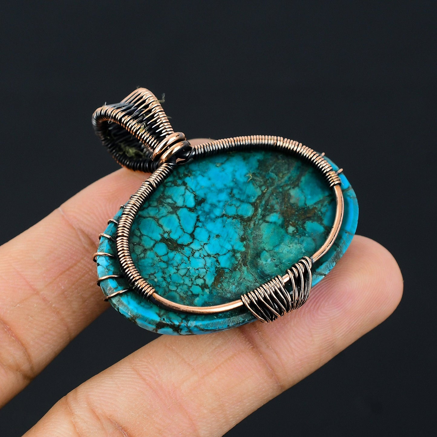 Turquoise Gemstone Tree of Life Pendant