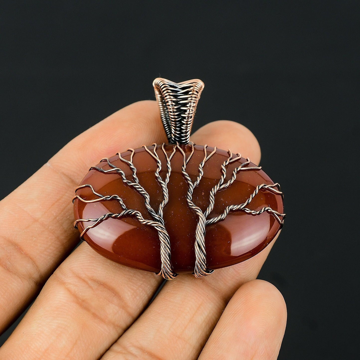 Red Carnelian Gemstone Pendant