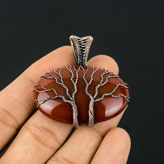 Red Carnelian Gemstone Pendant
