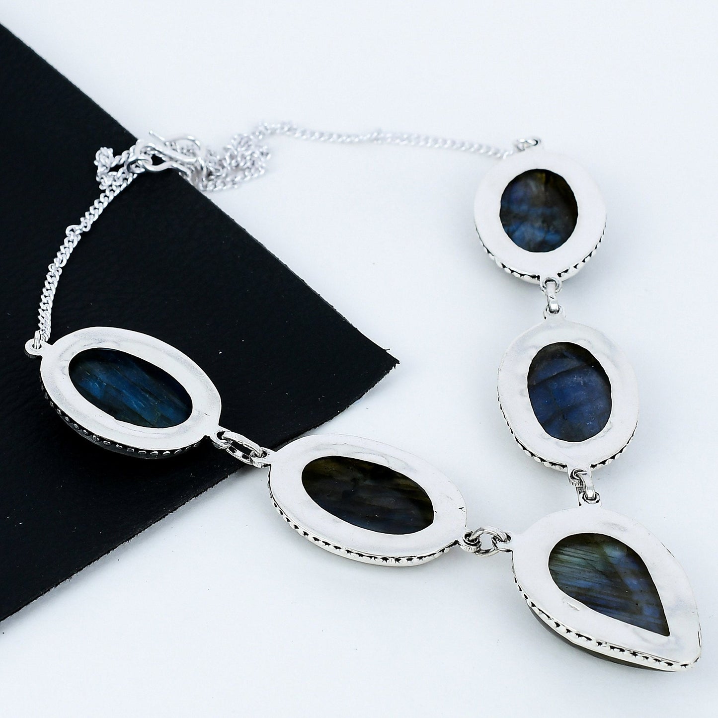 Blue Fire Labradorite Gemstone Necklace