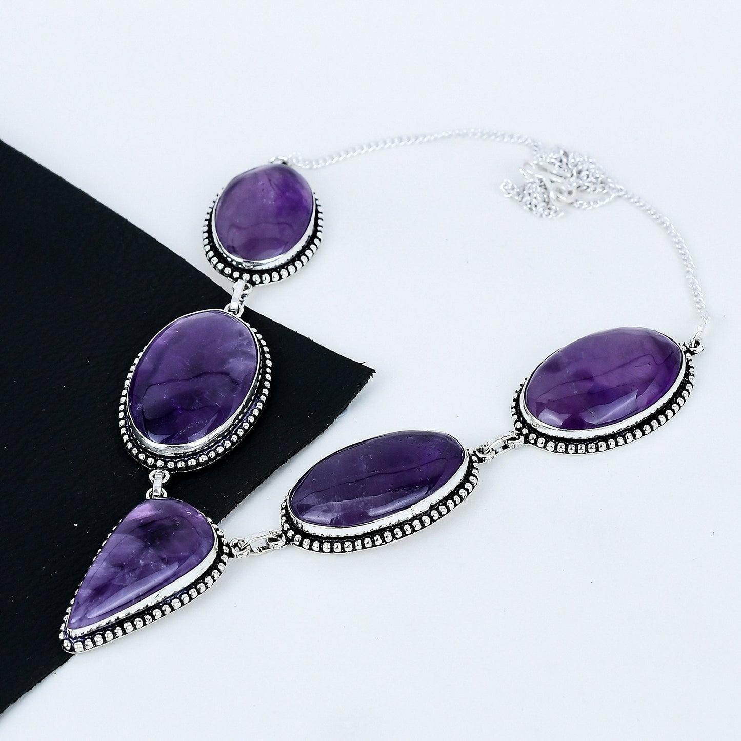 Purple Amethyst Gemstone Necklace