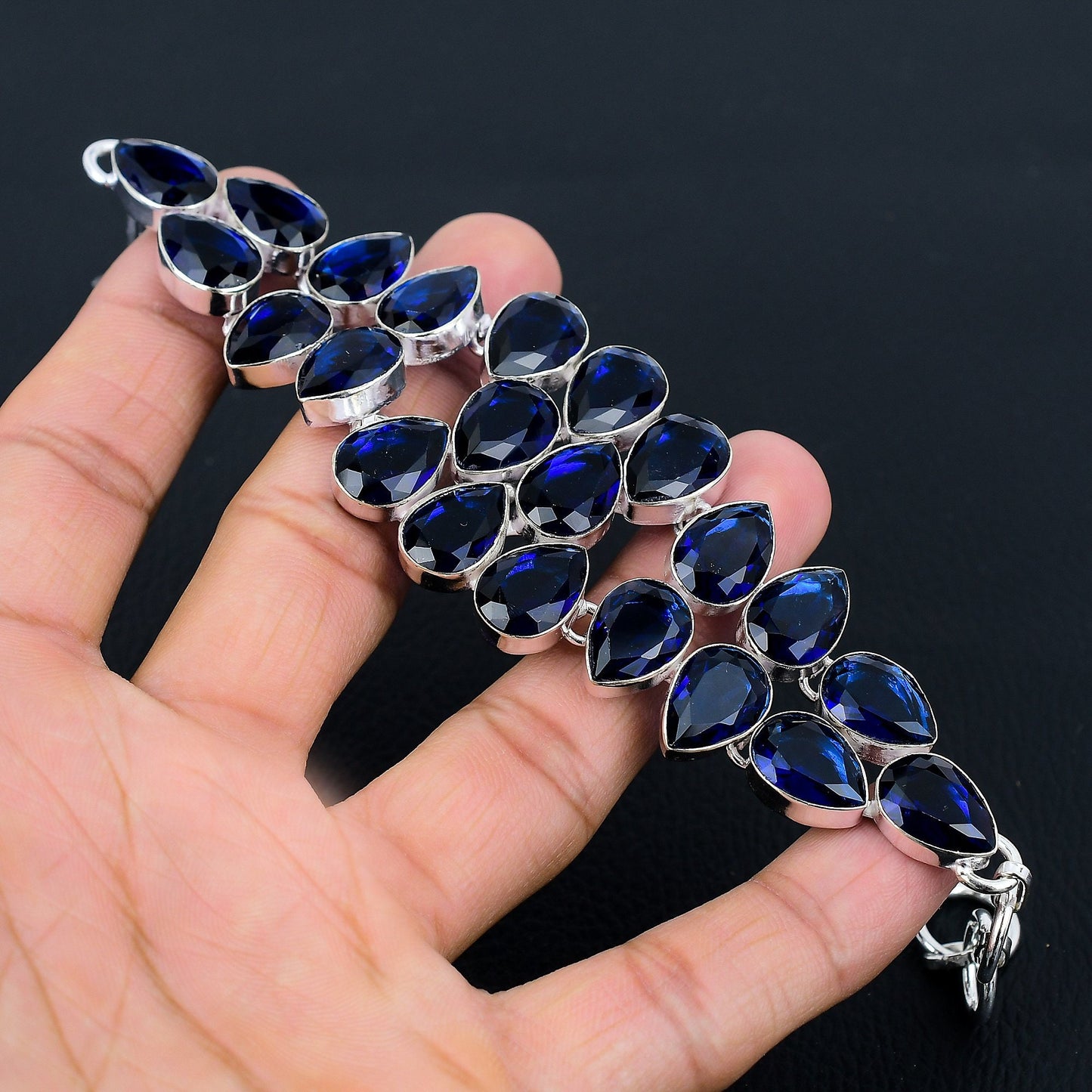 Blue Sapphire Gemstone Bracelet