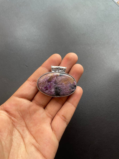 Rainbow Abalone Shell Gemstone Pendant