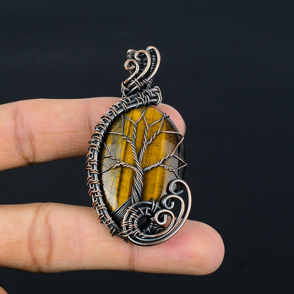 Golden Tiger Eye Gemstone Pendant