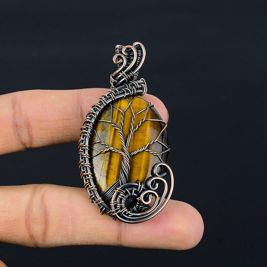 Golden Tiger Eye Gemstone Pendant
