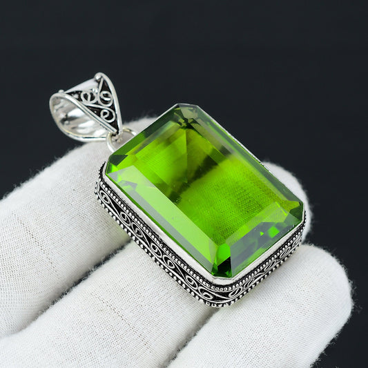 Green Peridot Gemstone Pendant