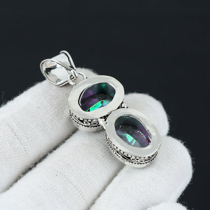 Rainbow Mystic Topaz Gemstone Pendant