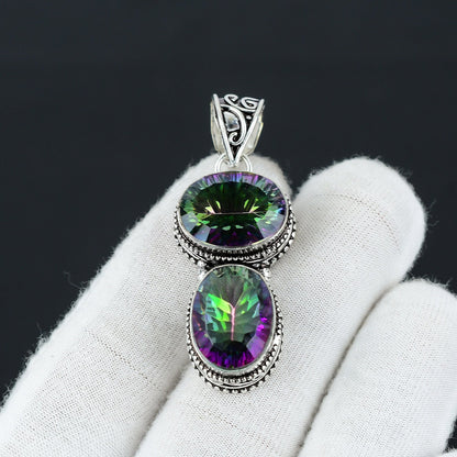 Rainbow Mystic Topaz Gemstone Pendant